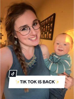 ✨WE’RE BACK!!✨#tiktokban #neveragain #yallplaytoomuch #thankyoutrump #tiktokfamily #massfollow #recipesfordays #boymom #memoriesrestored 