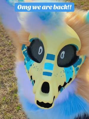 I was worried I wouldn’t see yall again! I’m so glad to be back, thank you all for the support you’ve shown me! #furry #skulldog #fyp #fursuit #greenribbonworks #fursuitmaker #toonyskulldog #coolfursuit 