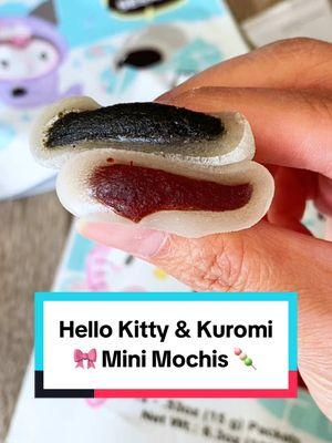 Hello Kitty and Kuromi mini mochis?! Say less! Filled with red bean and black sesame paste, these mini mochis are soft, chewy and delicious! Try them today! 🎀🍡 #weeeasiansupermarket #TikTokShop #mochi #minimochi #redbeanpaste #redbean #blacksesame #blacksesamepaste #redbeanmochi #blacksesamemochi #japanesesnacks #hellokitty #kuromi 