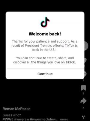 Well Looks Like TikTok Is Back... #fyp #welcomeback #tiktok #tiktokbannedusa #kingtyler201 