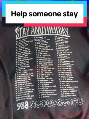 Replying to @green_sugar_cubes you never know who’s life you can impact. Spread the message grab yours❤️‍🩹 #stayanotherday #sad #depression #dearpersonbehindme #mentalhealthmatters #MentalHealth #meaningfulquotes #hoodie #100reasonstostayalive #MentalHealthAwareness #heartbreak 