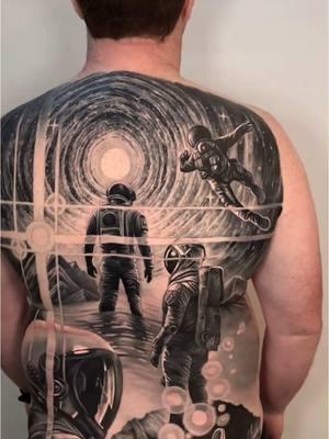 By Kristian Kimonides #backtattoo #tattoos #realismtattoo #backtattoos #spacetattoo #astronauttattoo #tattooed #realistictattoo #scene360