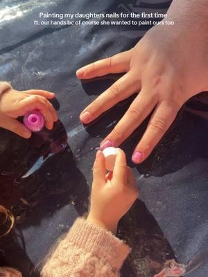 Painting Olivia’s nails turned into all of us painting our nails 😭😂💅 #kidsnails #piggypaint #nailinspo #toddlers #mommydaughter #MomsofTikTok 