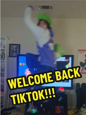 FIRST FREESTYLE AFTER TIKTOK CAME BACK!!! #supermario #welcomebacktiktok #yoshi #dashiegames #fyp 