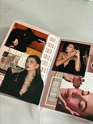 Hailey Bieber scrapbook page. I’m back 🤎🤎 #haileybieber #rhode #rhodeskin #rhodeliptreatment #haileybaldwin #justinbieber #bieberfever #scrapbooking #scrapbook #scrapbookingideas #asmrsounds #journal #scrapbookasmr 