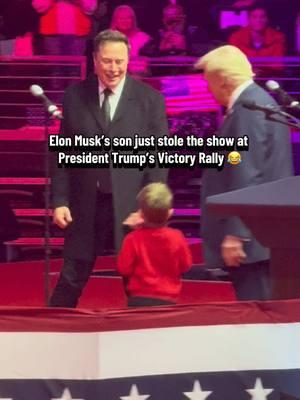 Little Elon 😂🇺🇸 #elonmusk #trump #trumprally #capitalonearena #rally #politics #conservative 