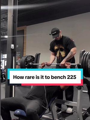 How rare is it to bench 225lbs #bench #benchpress #flatbench #chestworkout #chestday #inclinebench 