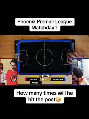 The Postman living up to his name 😂 Taco Prez takes both wins over the postman in Matchday 1, moving to 2-0-0. The Postman falls to 0-0-2 to start Phoenix Premier League Season 3. Catch Matchday 2 on Tuesday! #binhoboard #phoenixpremierleague #postman #crossbar #bardown 