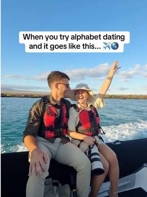 Our idea of alphabet dating as a DINK couple 🤪🌎✈️ Tag who you want to do this with! #travelcouple #dinklife #dinkcouple #alphabetdating 