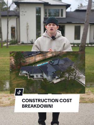 Construction cost breakdown for my dream home build! Click the link in my bio to become a builder in 2025! #dreamhomebuild #customhomebuild #customhouse #realestateinvesting #realestate #homebuilding #ownerbuilder #entrepreneur #construction #howtobuildahouse #buildahouse #homebuilder #costtobuildahouse #buildingcost #buildingahouse 