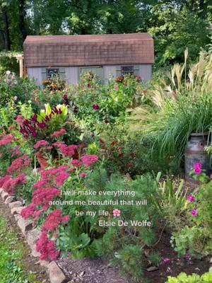 Send me back Sunday to my old cottage garden. I love my gardens now but I do miss this one.  A little backstory: the space used to be nothing but grass and an old shed. I created this entire garden using the lasagna method. Painted the old shed so it would blend in. Added window boxes. My husband built the arbor and installed the wood picket fence. And I planted everything you see here. Some I started from seed. Most were divisions of perennials I had. Hard to leave it and wish I took a few more plants than I did. 🌸 #gardentok #pollinatorgarden #butterfly #cottagegarden #cutflowergarden #cuttinggarden #gardenideas #gardenflowers #gardening