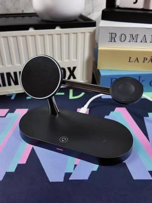 This 4-in-1 wireless charging station with a built-in night light blew me away!!!!#magsafe #chargingstation #wirelesscharger #iphone #chargingstand #AirPods #tiktokshopfinds #powerbank #TikTokShop #charger #desksetup #techtok #magsafe #nightlight #3in1charger #iphonecharger #fypage #tech #iphone16promax 