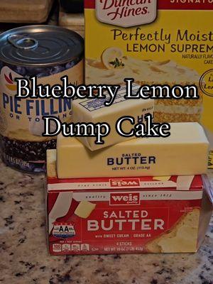 This #dumpcake taste like a #homemadepoptart 😋 🍋 🫐 #lemonblueberry #blueberrylemon #poptart #cake #quickcake #3ingredientcake 