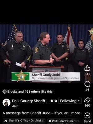 Grady Judd is that GOAT #POLKCOUNTY #SHERIFF #florida #polkcountysheriff #gradyjudd 