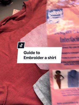 Your guide to embroidering a shirt! #embroideredshirt #embroiderytiktok 