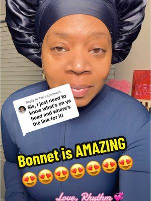 Replying to @Tak Sis come get your bonnet! #bonnet #hairprotection #satin 