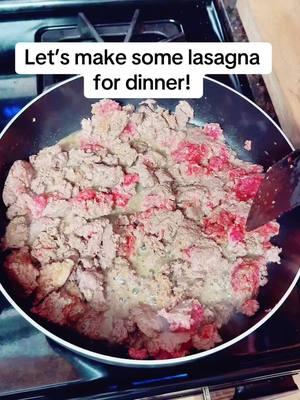 Haven’t made this in awhile and tonight my man said “we could pick up a frozen lasagna or something”…..hold my beer please sir. #homemade #dinner #cookwithme #letsmakedinner #lasagna #foodtiktok 