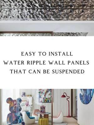 easy to install water ripple wall panels that can be suspended #wallpanel #decoration #designers #newmaterials 