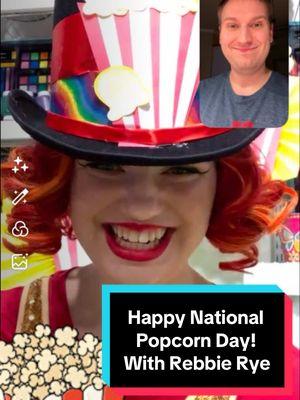 For the first time ever… I had a great Nat. Popcorn Day conversation with @Rebbie Rye It went very well for us and I hope we’ll have more for national fun videos in the future! 🍿🍿🍿 #rebbierye #calliondisney #nationalpopcornday #popcorn #popcornsong #poplikeapopcorn 