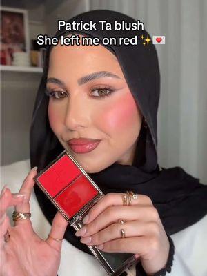 Patrick Ta blush duo shade she left me on red ✨😍 Absolutely gorgeous! The shades just get better 🤌🏼 @patrick ta @Patrick Ta Beauty  #patrickta #patricktabeauty #patricktablush #sheleftmeonred #blush #creamblush #redblush #makeup #makeuplook #makeupproducts #trendymakeup #newmakeup #fyp 