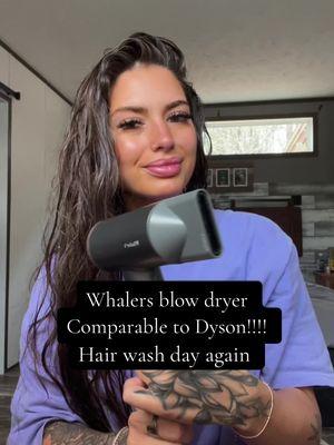 So glad I own my own blow dryer now! 💜 #whalers #whalersblowdryer #blowdryer #fyp #hairtok #hairstylist #longhair #honestreview #hairtutorial #sale #tiktokshopfinds #tiktokban #wereback 