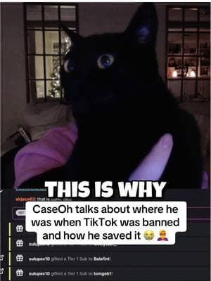 CaseOh talks about where he was when TikTok was banned and how he saved it 😭 #caseoh #tiktokban #caseohgames #caseohclips #caseohfunnymoments #caseohgamestwitch #clips 