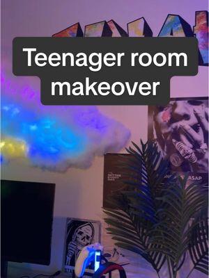 I’m happy he’s happy🖤 #dreamroom #diyproject #roommakeover #teenroom 