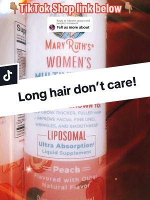 Replying to @I dowse spaces and people #multivitaminplushairgrowth #maryruths #maryruthsmultivitamin #thickerfullerhair #lustriva #longhairdontcare #tiktokmademebuyit 