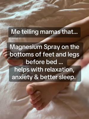 Magnesium the bottoms of your feet you fall asleep faster and stay asleep longer. #magnesium #magnesiumdeficiency #smallbusinessowner #magnesiumbenifits #magnesiumforsleeep #magnesiumspray #magnesiumhealthbenefits 