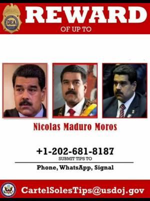 #SeBusca #NicolasMaduro #25millonesUSD #Rewards #Recompensa #narco #crimen #narcoregimen #PSUV #justicia #venezolanosporelmundo #venezuela #tiktokvenezuela #venezuelatiktok #palaciodemiraflores 