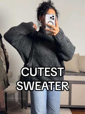 LOVE HER, get her 🩶🩶🩶 #sweateroversize #sweaterstyles #sweater #TikTokShop #tiktokshopsweater #knitsweater #oversizedsweater #trendysweater #fypsweater #fypfashion #fashiontiktok #luxurysweater #ttslevelup #giftguide #comfycute #sweaterhaul 