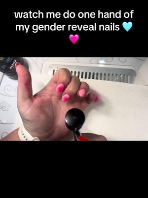 watch me do one hand of my gender reveal nails!! 🩷🩵 stay tuned for results of the nails and baby norton’s gender!! #nailtech #handpainted #utahnails #utahnailtech #nailart #centralutahnailtech #trendynails #nailaddict  #gelnails #genderrevealnails #airbrush #nailtutorial #sogelnails #kokoistusa #dndnails