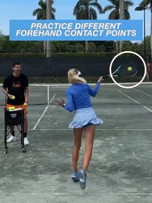 Practice Different Forehand Contact Points!! @Tenniswithema  Solutions to the most common technical problems: 👉 https://apple.co/3c5IyJp #tennistechnique #tennisplayer #tenniscoach #tenniscoaching #tennis