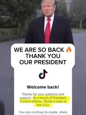 Thank you Our President ❤️💙🇺🇸 #saveus #savetiktok #tiktokban #usatiktok #lovetiktok #ilovetiktok #socialmedia #savetiktok19 #savetiktokfromban 