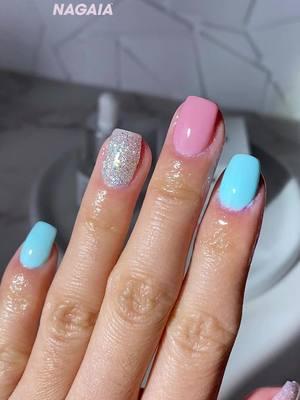 Pastel vibe glittering nails dipping ✨💅 a vibrant combo shining through the finger 💗🙋‍♀️#thenagaia #dipnails #diynails #glitternails #fyp #dippowdernails #nagaiadipkit #nailsinspo #dippowder #glitternails #pinknails #bluenails #dipnailstutorial #dipnailsathome #cutenail #nagaianails #dipnailsdiy #fyp 