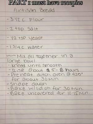 Part 1 & pardon my spelling…. Missing letters and mistakes. I mess up a lot and I was writing fast!!!! PLEASE REPOST!!  #fyp #fypage #save #Recipe #homemade #housewife #sahm #sahmlife #musthave #food #Foodie #homemaker #bluecollar #bread #breaktok #girl ##family##MentalHealth##easy##dinner##lunch##FoodTok#c#cookingb#bakingh#hacks#sharer#repost