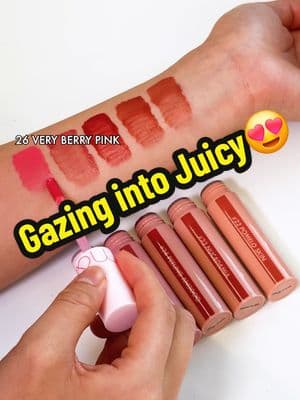 Save now! 29 shades swatches of juicy lasting tints 🫢💖 #romand #juicylastingtint #juicybox #fruitjuicy #lipgloss #liptint #kbeauty