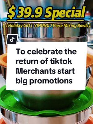 To celebrate the return of tiktok Merchants start big promotions#tiktokshopfinds #tiktokshopblackfriday #us #2025 #GamingOnTikTok #tiktokshopmothersday #kitchengadgets #bowlset 