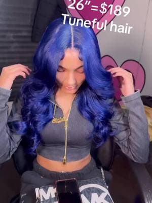 Blue colored wig💙💙💙 #tunefulhairwig #bluewig #trendywig #humanhair #hdlacefrontalwig #newyear