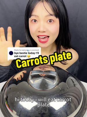 Replying to @najmus🌊 let’s eat carrots plate together to celebrate TikTok back! #mukbang #eatingshow #sillyfun #tiktokban #tiktokisback #carrot #eatingsounds #salmon #salmonsashimi 