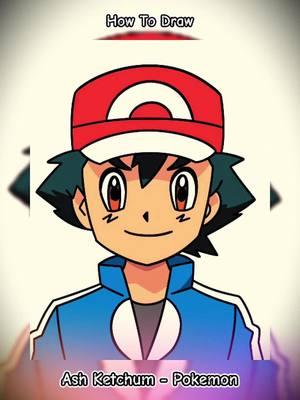 How To Draw Ash Ketchum - Pokemon #cartoondrawing #drawing #drawingtutorial #howtodraw #art