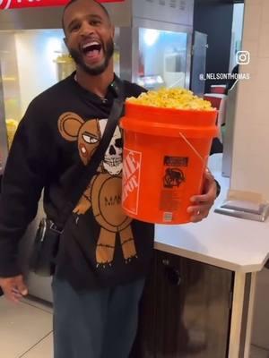 National Popcorn Day, and @Cinemark is letting you fill up ANY bucket you bring for just five bucks. I’m talking kiddie sand buckets, laundry hampers—heck, maybe even a  @The Home Depot  You already know I’m taking full advantage of this… let’s go! 🍿🪣 @Reeses in my bag 🤪 #livetoinspire #cinemark #candy #nationalpopcornday #popcorn #movies #funny #Love