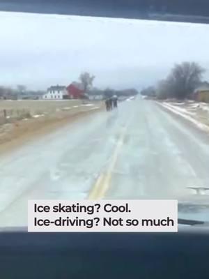 Winter roads: where joy meets chaos. ❄️ One minute you’ve got skaters having the time of their lives; the next, semis and cars are struggling to stay on the road. Ice doesn’t discriminate — whether you’re having fun or just trying to get to your destination, it’s always ready to humble you. Stay safe out there, folks! 🚛❄️ 👉 What’s your wildest winter road experience? Drop it in the comments! 👇 #hmdtrucking #truckingjobs #trucker #truckdriver #trucking #truckerlife