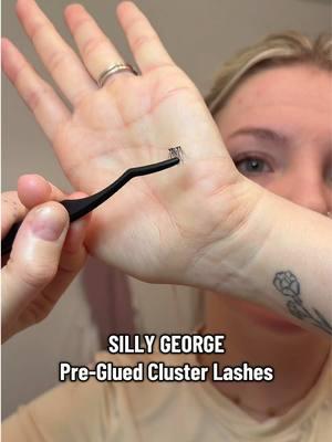 Pre glued cluster lashes from @SillyGeorge #sillygeorgelashes #clusterlashes #diylashextensions #pregluedlashes 