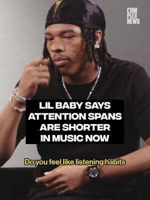 Lil Baby says the attention span of music fans is shorter it used to be. LINK IN BIO to read the full cover story interview and shop the exclusive Lil Baby cover collection featuring Who Decides War. #lilbaby #complexcover #wham 