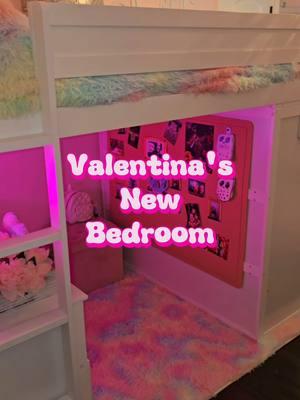 Valentina's NEW bedroom 🩷🌈🦄 A tweens dream! Everything is linked in my bio!  #glam #tweenbedroom #loftbed #skincare #unicorn #rainbow #DIY #tiktoks #momlife #diymom #howto #amazonfinds #wayfair