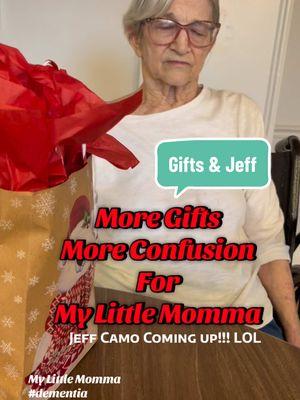 Jeff, Gifts & My Little Momma. Well now that the TT ban has been passed and all the drama is done (goodness my algorithm was strange!) Let’s continue with My Little Momma’s gifts AND a visit with Jeff! Her level of understanding is so low now and is walled off if she thinks its being forced on her. I just want to make her happy but that is elusive to say the least.  #mylittlemomma #calm #serene #goodsideofdementia #dementia #alzheimers #dementiaawareness #dementiacare #alzheimersawareness #dementiasupport #dementiafriendly #memorycare #memoryloss #caregiver #caregiversupport #seniorcare #elderlycare #homecare #assistedliving #seniorliving #eldercare #elderabuse #nursinghomeabuse #neglect #abuse #hospice #palliativecare #endoflifecare #ombudsman #patientrights #careplanmeeting #family #familyfirst #mymom #mothersoftiktok #daughtersoftiktok #mothersanddaughters #oddbehavior #jeffvisit