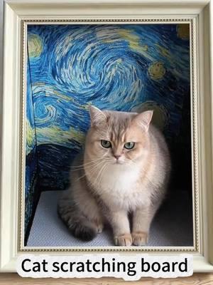 Art meets play! 🎨🐾 Our cat scratching board doubles as an oil painting frame, adding a touch of elegance to your home while keeping your kitty entertained. Scratch away in style! 😺✨ #CatScratchingBoard #ArtisticTouch #HappyCatHappyHome