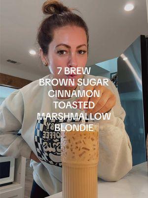 Yes, it’s a lot of flavors😂 so make sure your espresso is strong! #7brew #toastedmarshmallow #brownsugar #cinnamon #brownsugarcinnamon #icedcoffee #blondie #icedlatte #coffeeathome #coffeetok #morningcoffee 