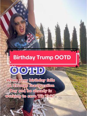 It’s my birthday and Trumps inauguration, Tik Tok  is back and my new favorite red boots from #TikTokShop came in just in time! 🤩🤩  Where all can I get a Happy birthday from around the world??  #trump #tiktokban #inaguration #trumpvance #fyp #ad #redboots #trumptrain #maga #maha 